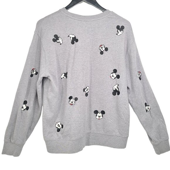 MIckey Mouse Gray Embroidered Lightweight Pullover Sweater - Picture 4 of 4